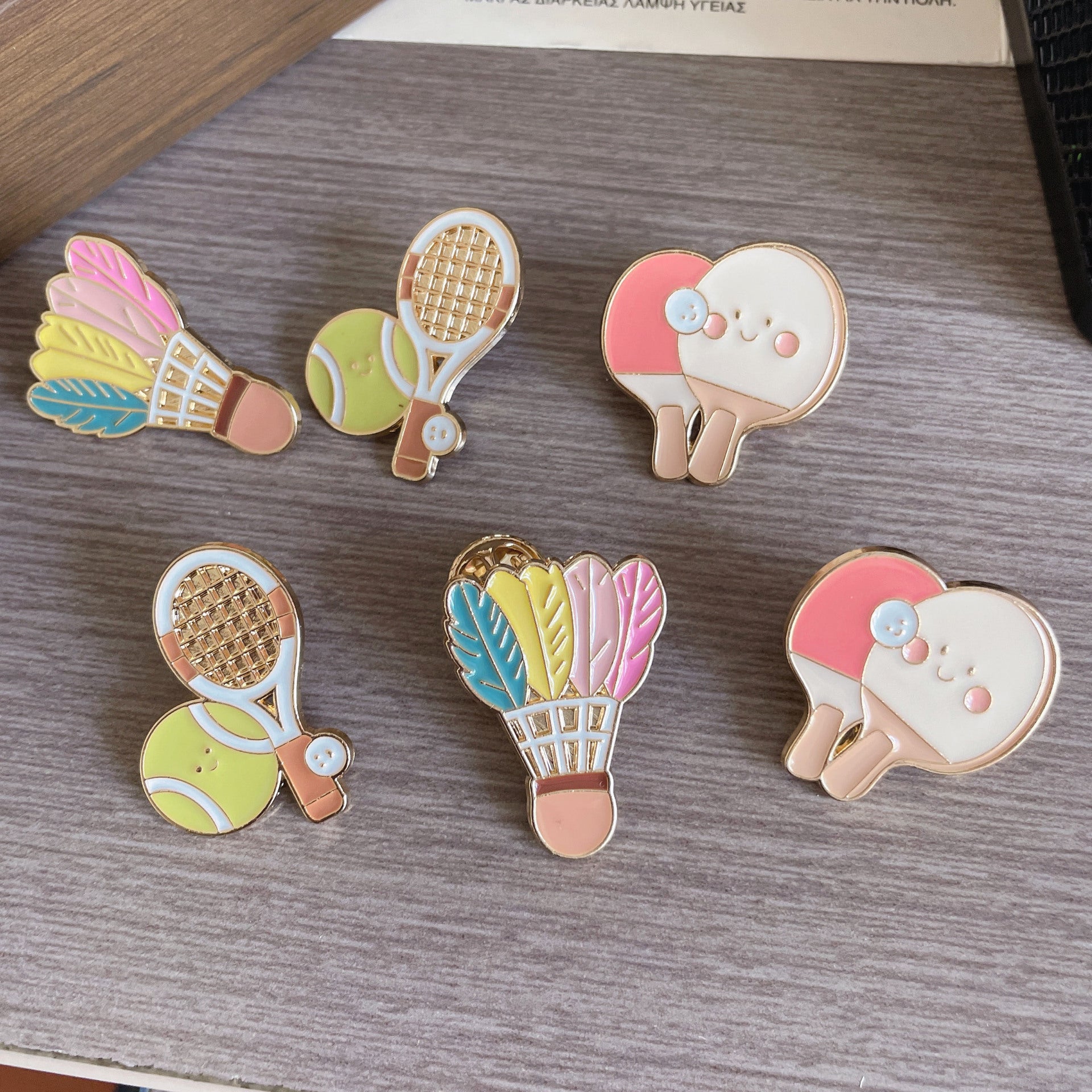 Wholesale Badminton table tennis cute   Brooch