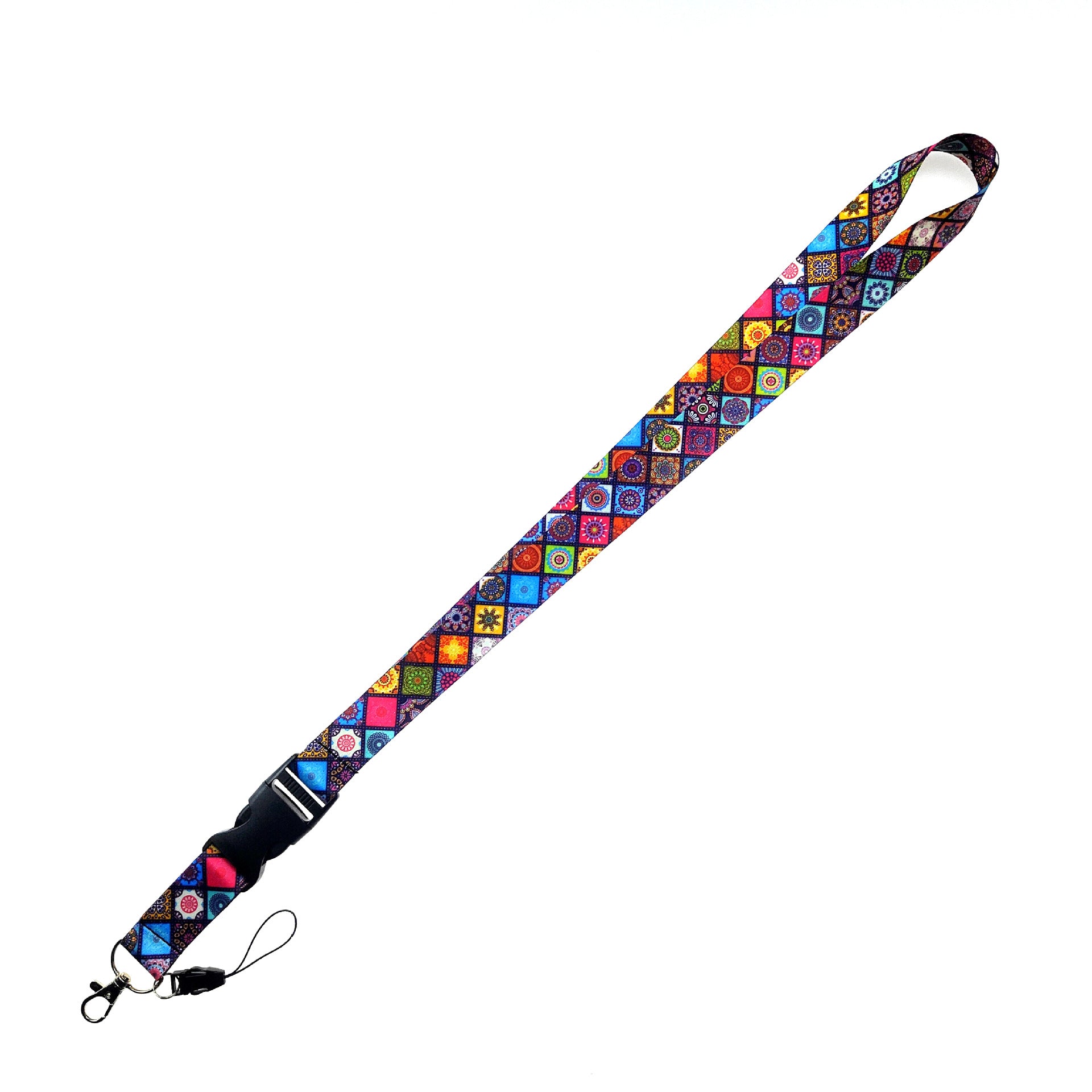 Wholesale Geometric Pattern Cell Phone Lanyard Keychains ACC-KC-Zhans002