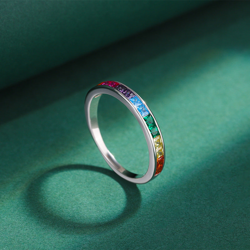 Wholesale Colored Zirconia Sterling Silver Rings
