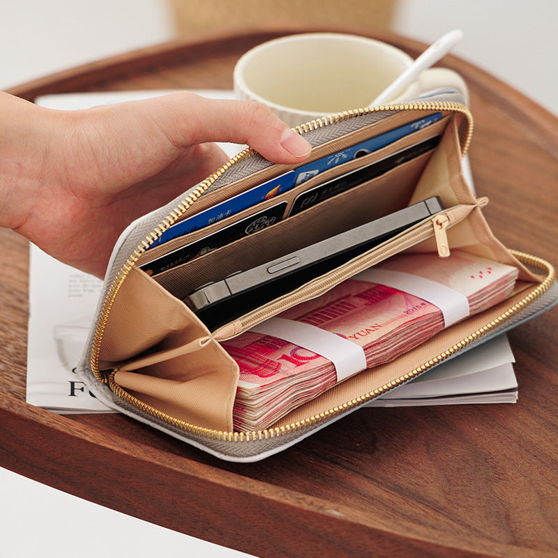 Wholesale PU Multicolor Long Clutch Bag Large Capacity Wallet ACC-WT-Kuans010