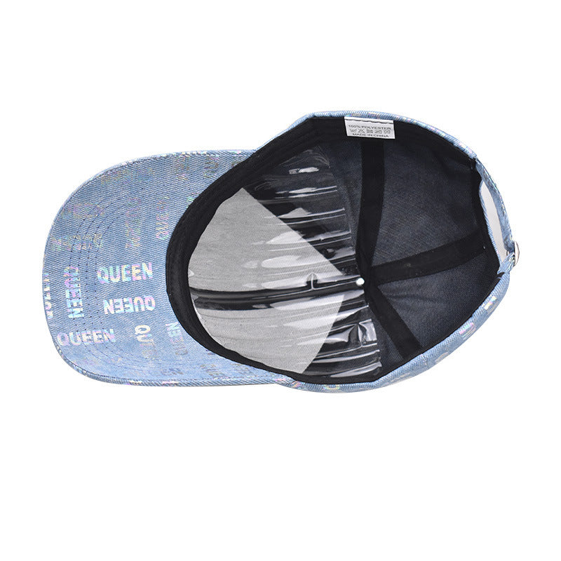 Wholesale Queen Polka Dot Denim Baseball Cap Trendy Summer Sun Protection Adjustable Hat
