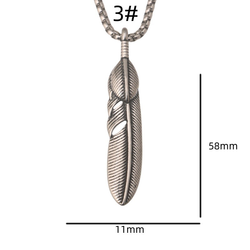 Wholesale Men' s Vintage Stainless Steel Skull Pendant
