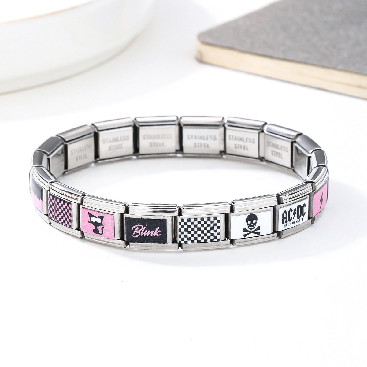 Wholesale Italian Charm Bracelet 9mm DIY Splicing Cute Creative Stainless Steel Composable Bracelet