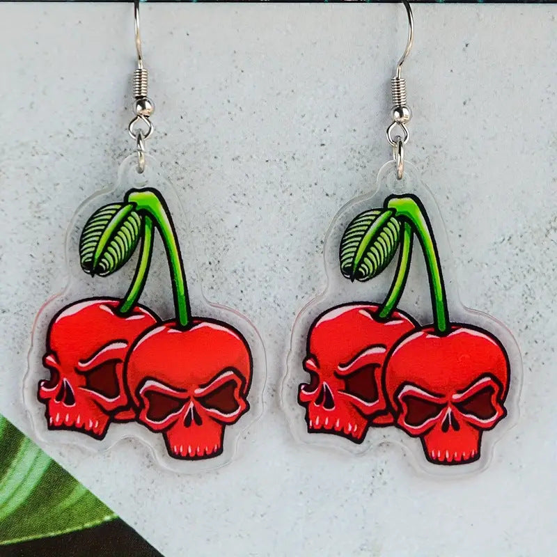 Wholesale Halloween Horror Ghost Funny Devil Acrylic Earrings ACC-ES-AnDao010