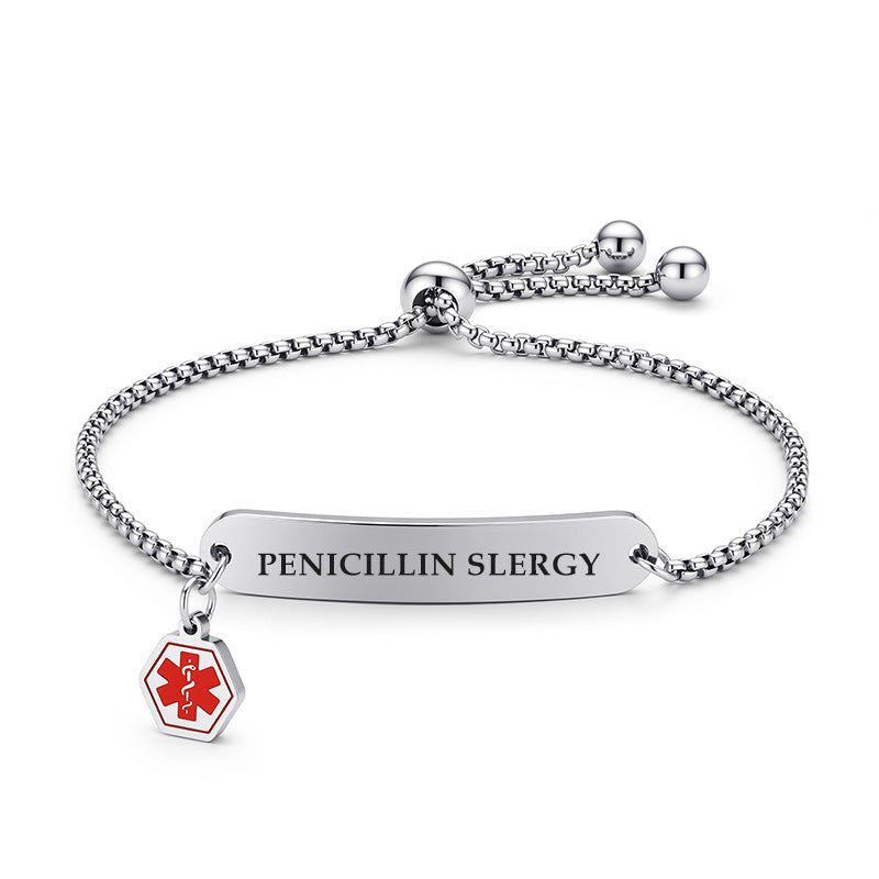 Wholesale Stainless Steel Adjustable Engravable Survival Bracelet