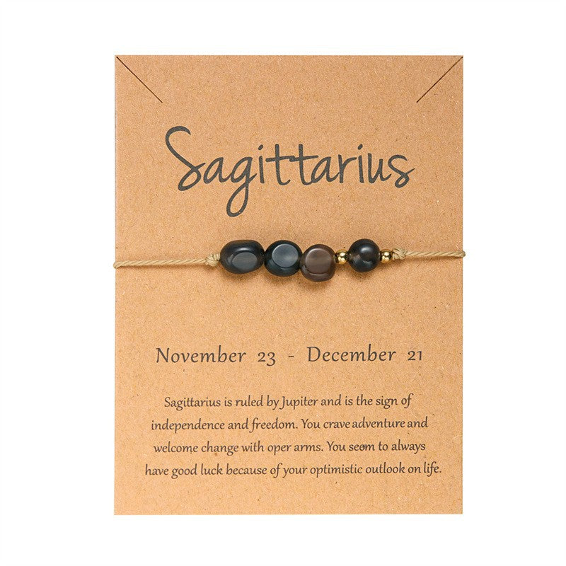 Wholesale Handmade Beaded Zodiac Bracelet In Synthetic Stone Adjustable Unisex Design For Everyday Wear Fashion Accessory