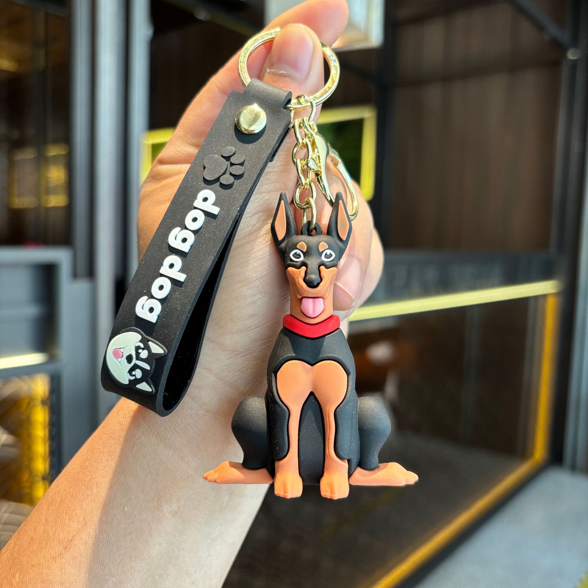 Wholesale Cartoon Husky Dog Keychain - Soft PVC 3D Bag Charm and Car Key Accessory