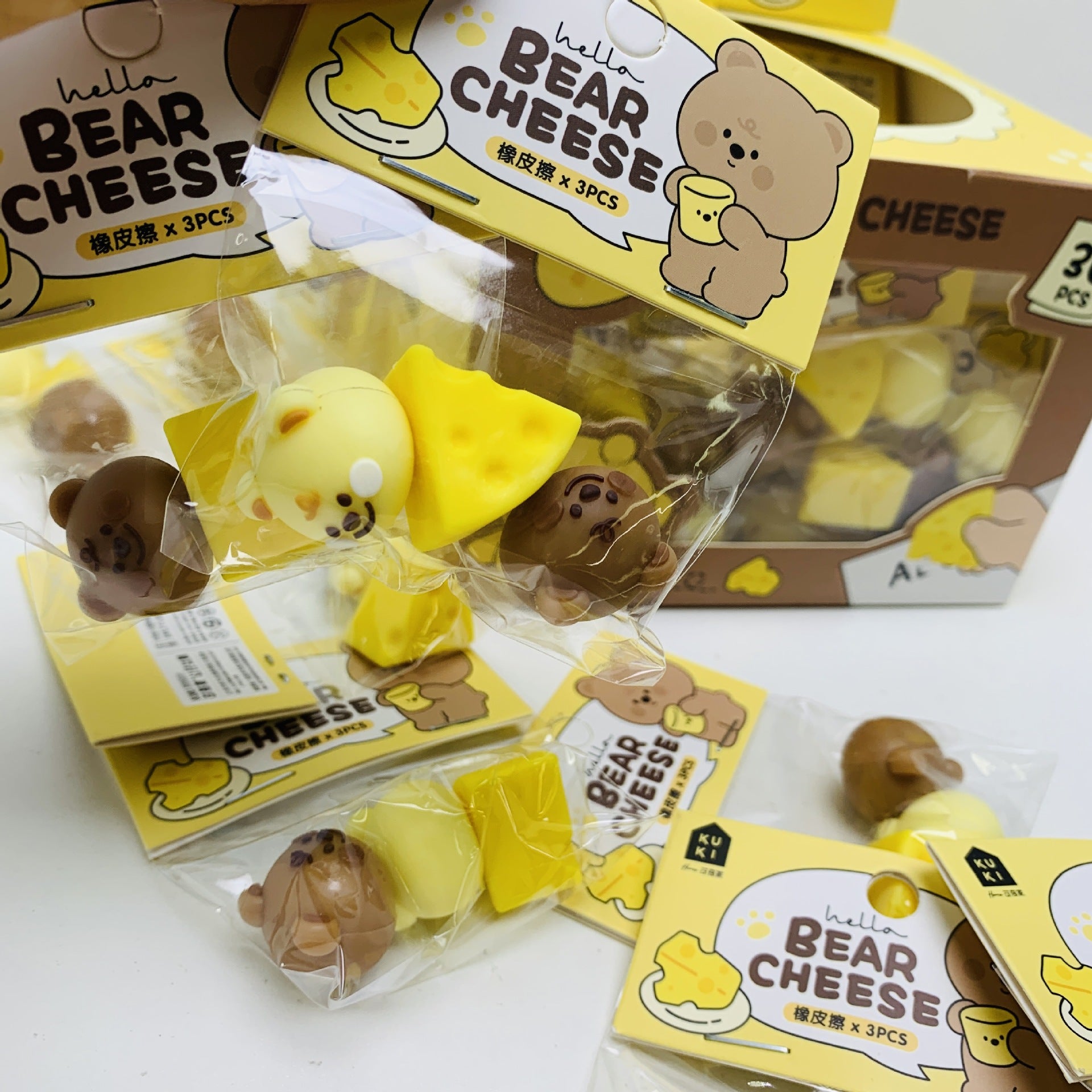 Wholesale of 36PCS 3D Bear Rubber ACC-ER-YSP002