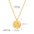 Wholesale  18K gold double-sided flip pendant sun inlaid diamond relief necklace