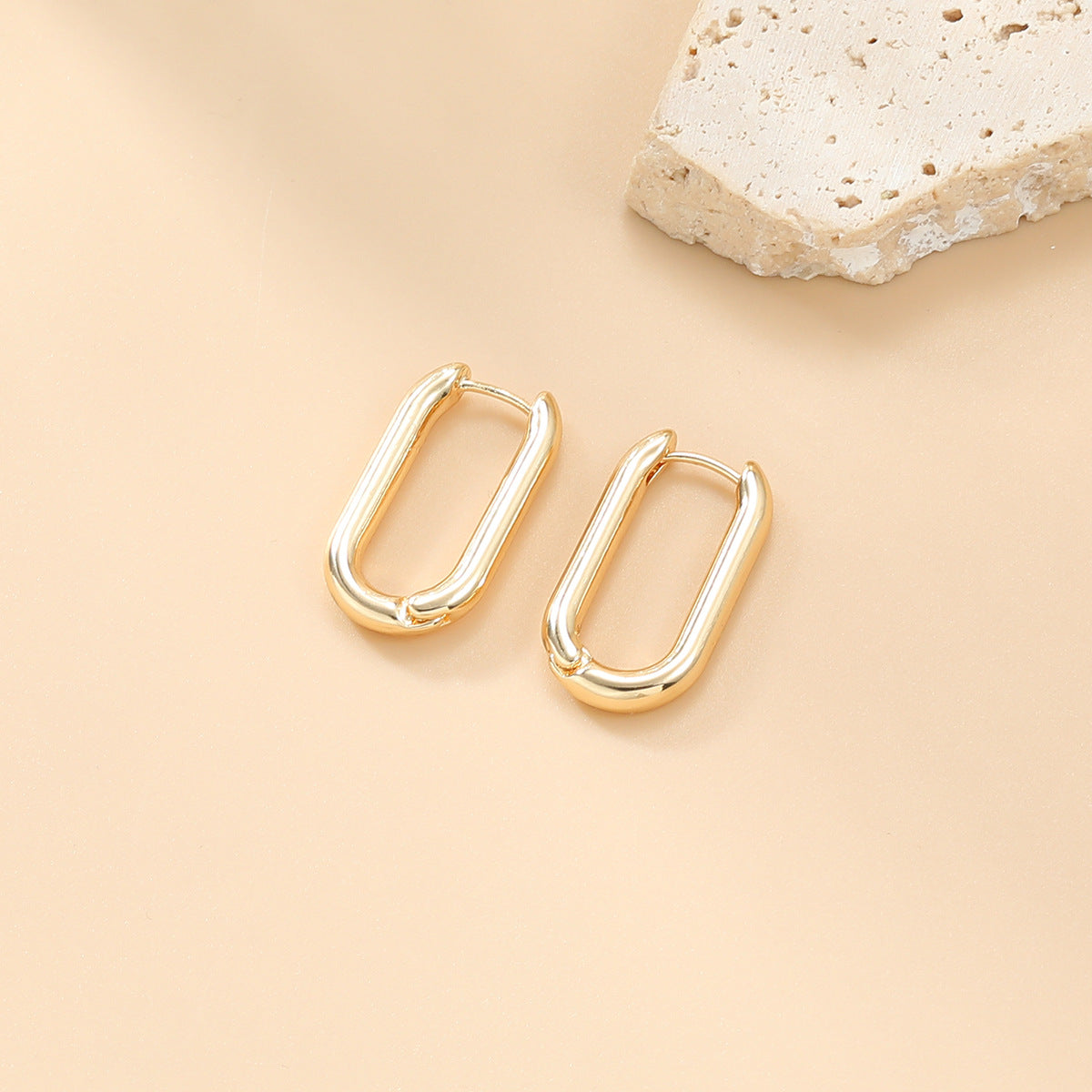 Wholesale oval geometric alloy earrings ACC-ES-JL013