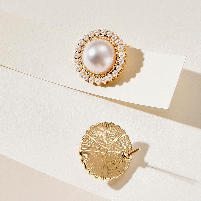 Wholesale Pearl Butterfly Combination Gold Earrings ACC-ES-RuLong001