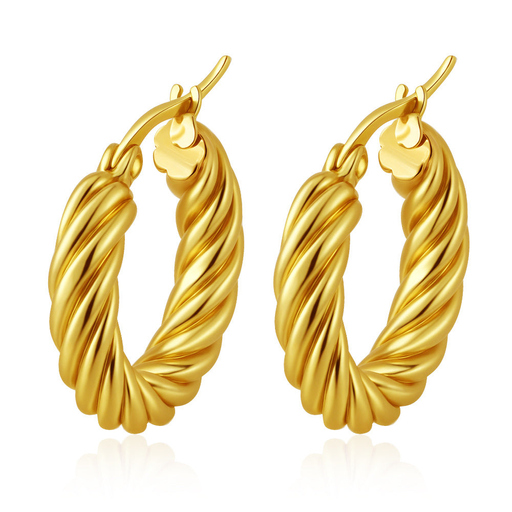 Wholesale Stainless steel C-shaped earrings