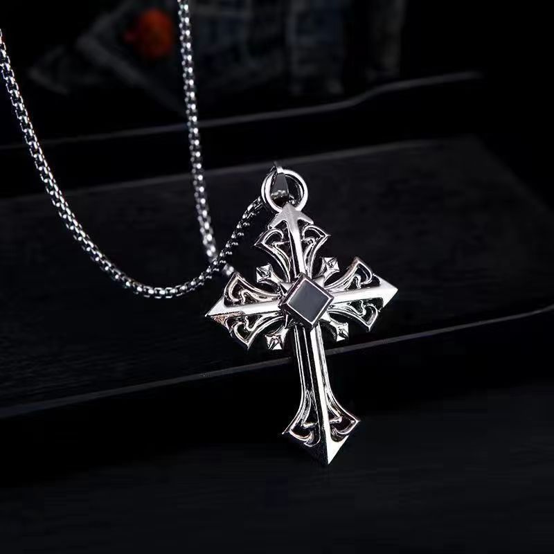 Wholesale Thorn Rose Cross Necklace
