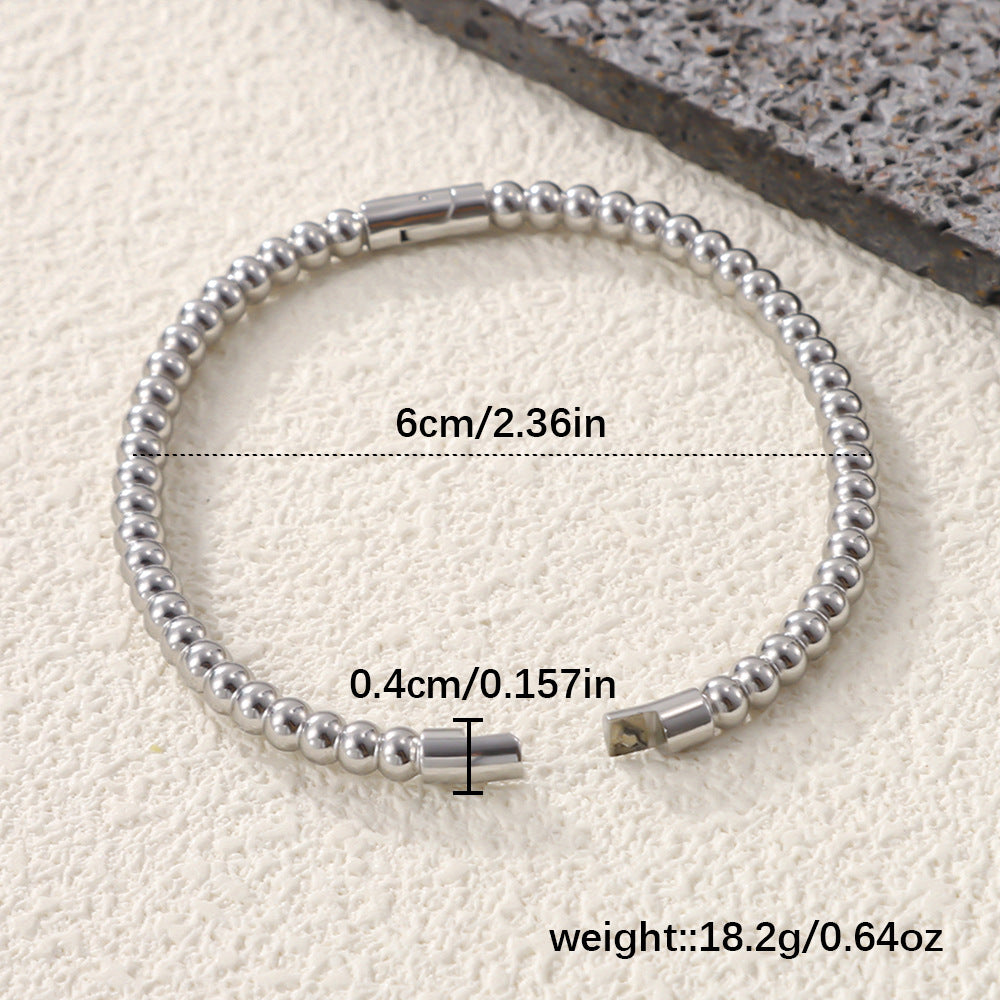 Wholesale Classic Polished Stainless Steel Open Bangle Stackable Round Design Jewelry Accessory Gift