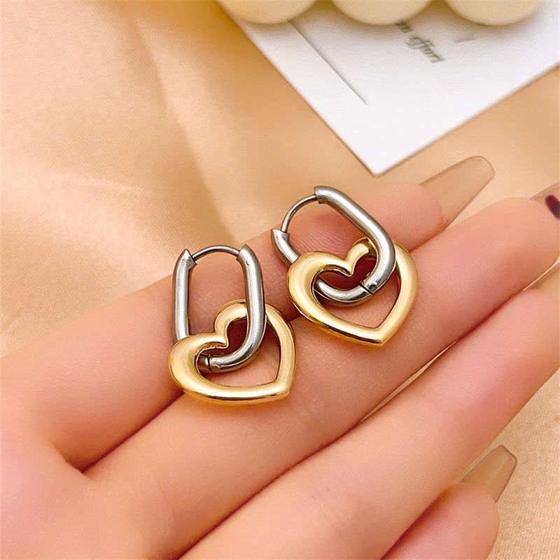 Wholesale Stainless Steel Earrings Toggle Love Earrings ACC-ES-MOXI004