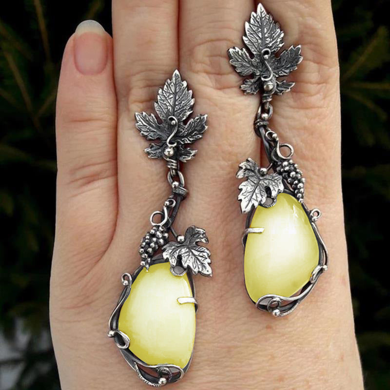 Wholesale Metal Vine Leaf Earrings