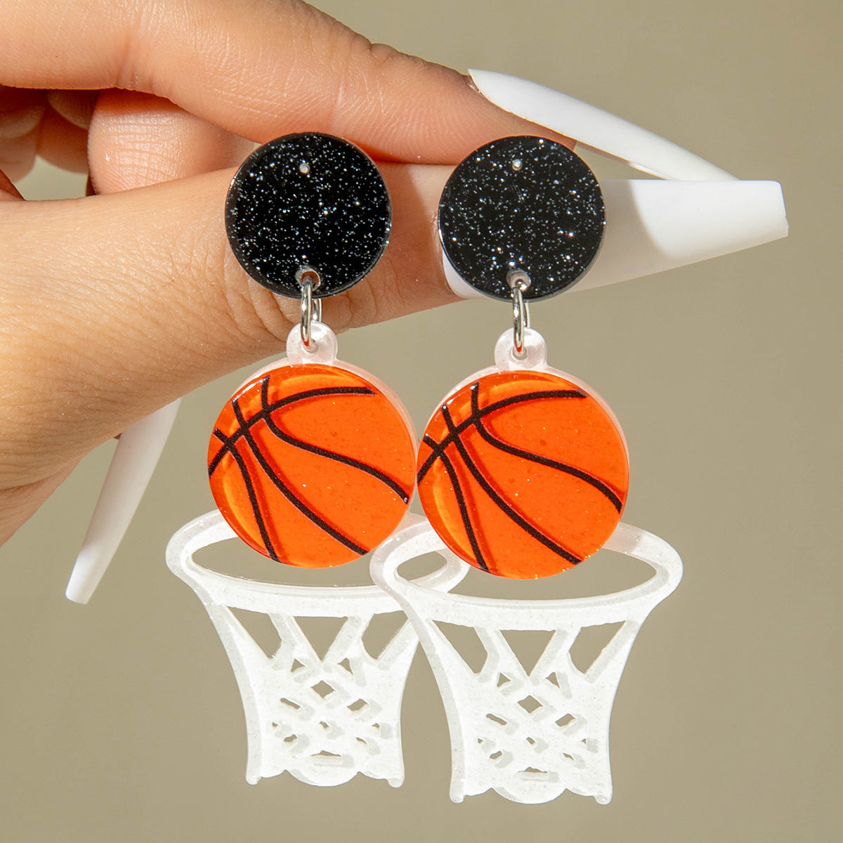 Wholesale Sporty soccer leopard print bow earrings