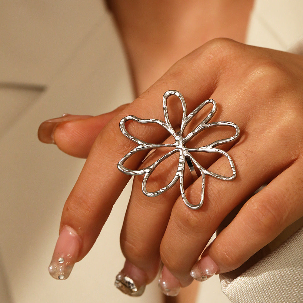 Wholesale temperament popular stainless steel butterfly ring