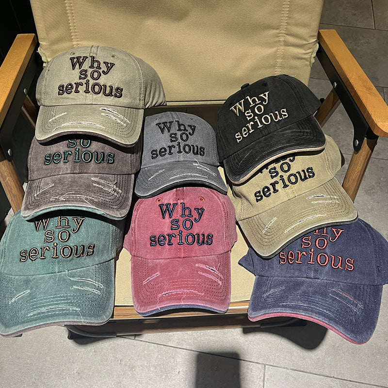 Wholesale  worn-out old three-dimensional embroidery color baseball cap