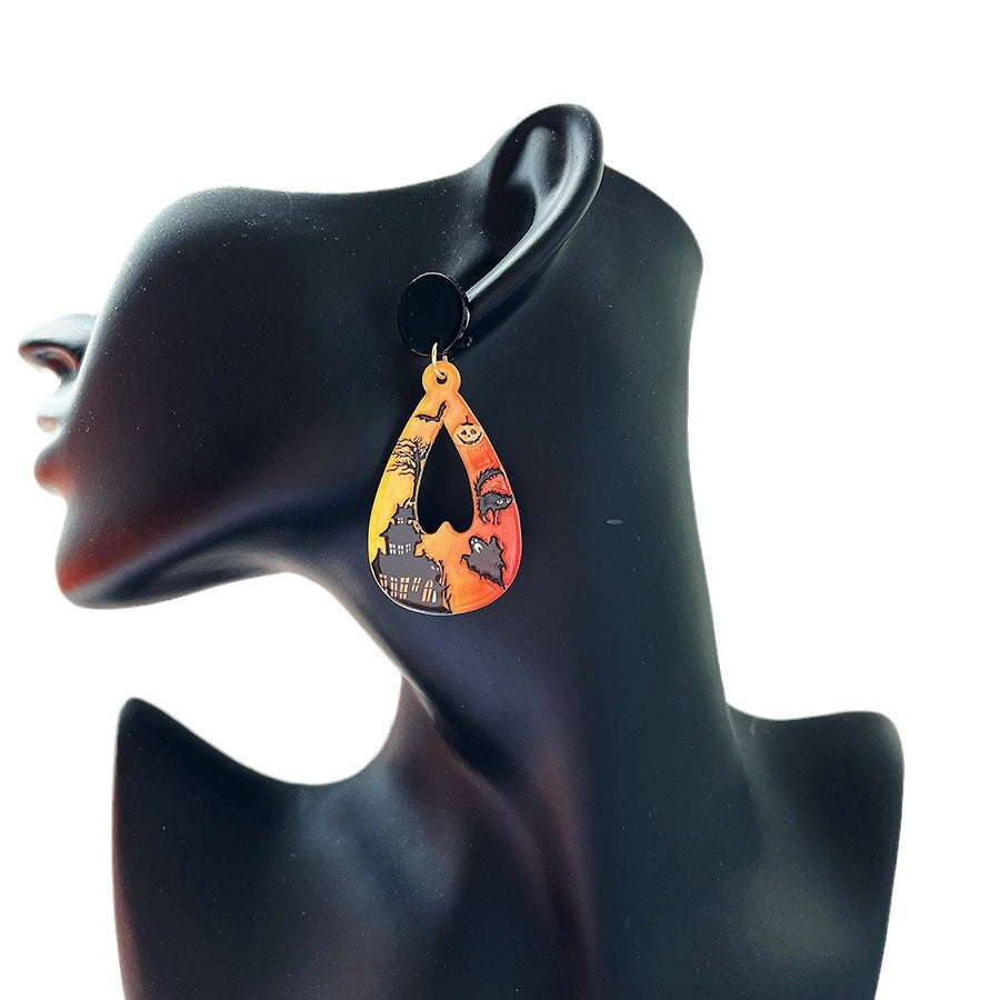 Wholesale  Acrylic pumpkin ghost earrings