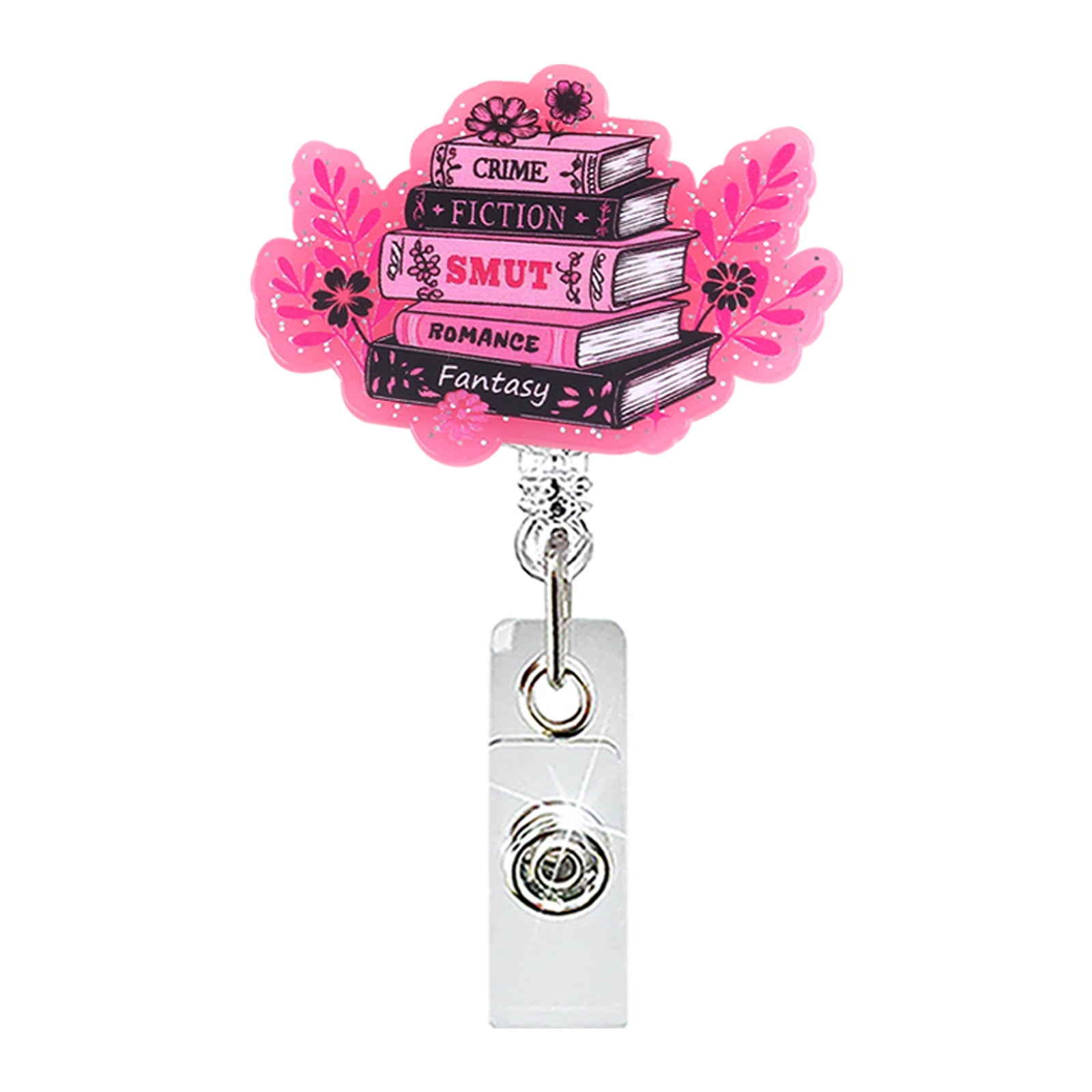 Wholesale Teacher-Themed Retractable Badge Holder,  Abs Plastic,  ID Card and Car Key Accessory
