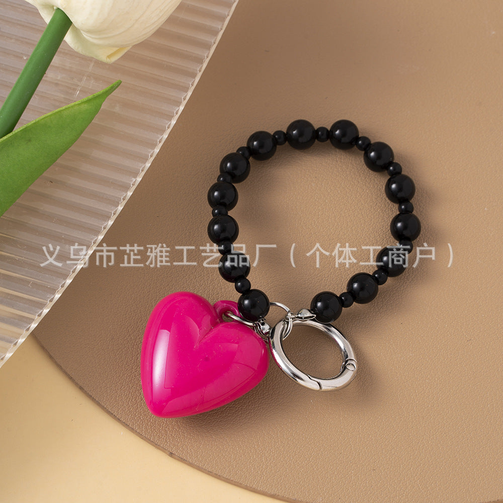 Wholesale Beaded Bow Love  Wristlet Lanyard Keychain