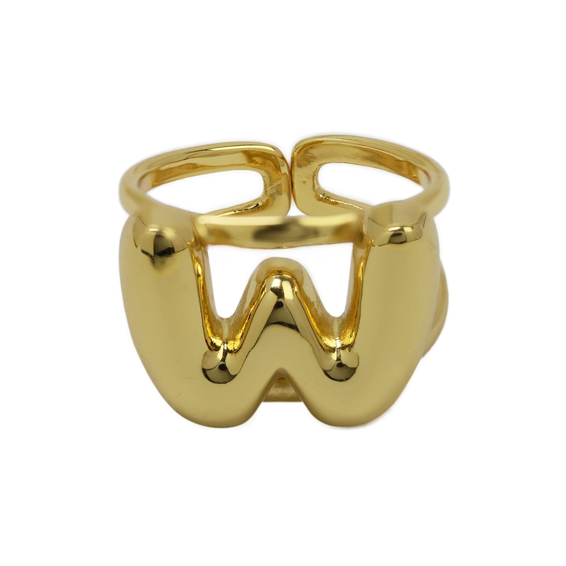 Wholesale  26 A-Z English Letter Open Luxury Women's Rings