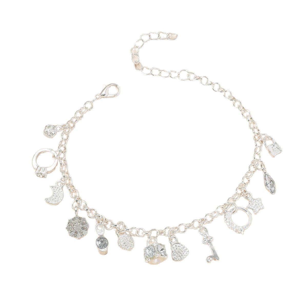 Wholesale Vintage Snowflake Star Key Anklet