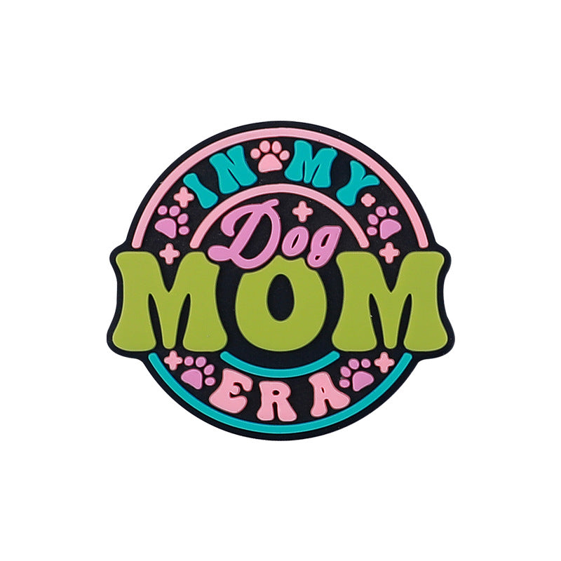 Wholesale 20pcs Cat MOM Silicone Focal Beads DIY Beaded Pen Accessories Mother's Day ACC-BDS-HeXing024