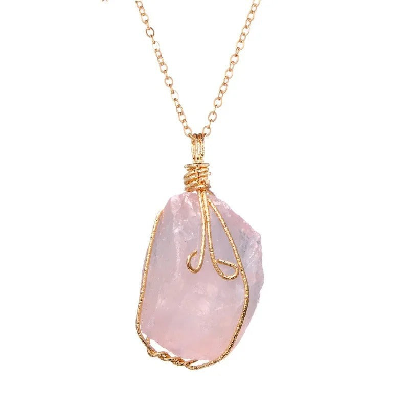 Wholesale Rainbow Tiger Eye Crystal Pendant Necklace Handmade Jewelry Accessory Gift