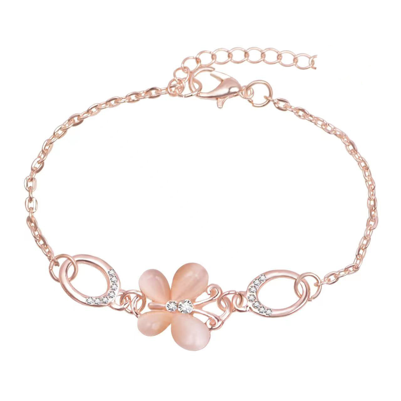 Wholesale Gold Alloy Flower Bracelet for Women Fashion Jewelry Accessory Boutique Resale