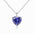 Wholesale S925 Sterling Silver Love Heart-shaped Pendant Heart-shaped Zircon Color Treasure Necklace