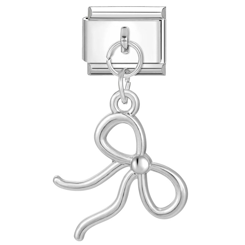 Wholesale Italian Charm Bracelet 9mm DIY Splicing Heart Pendant Stainless Steel Composable Bracelet