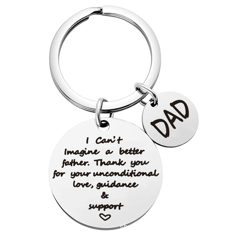 Wholesale Titanium Steel Keychain Creative Father's Day Mother's Day Keychain ACC-KC-Chenz012