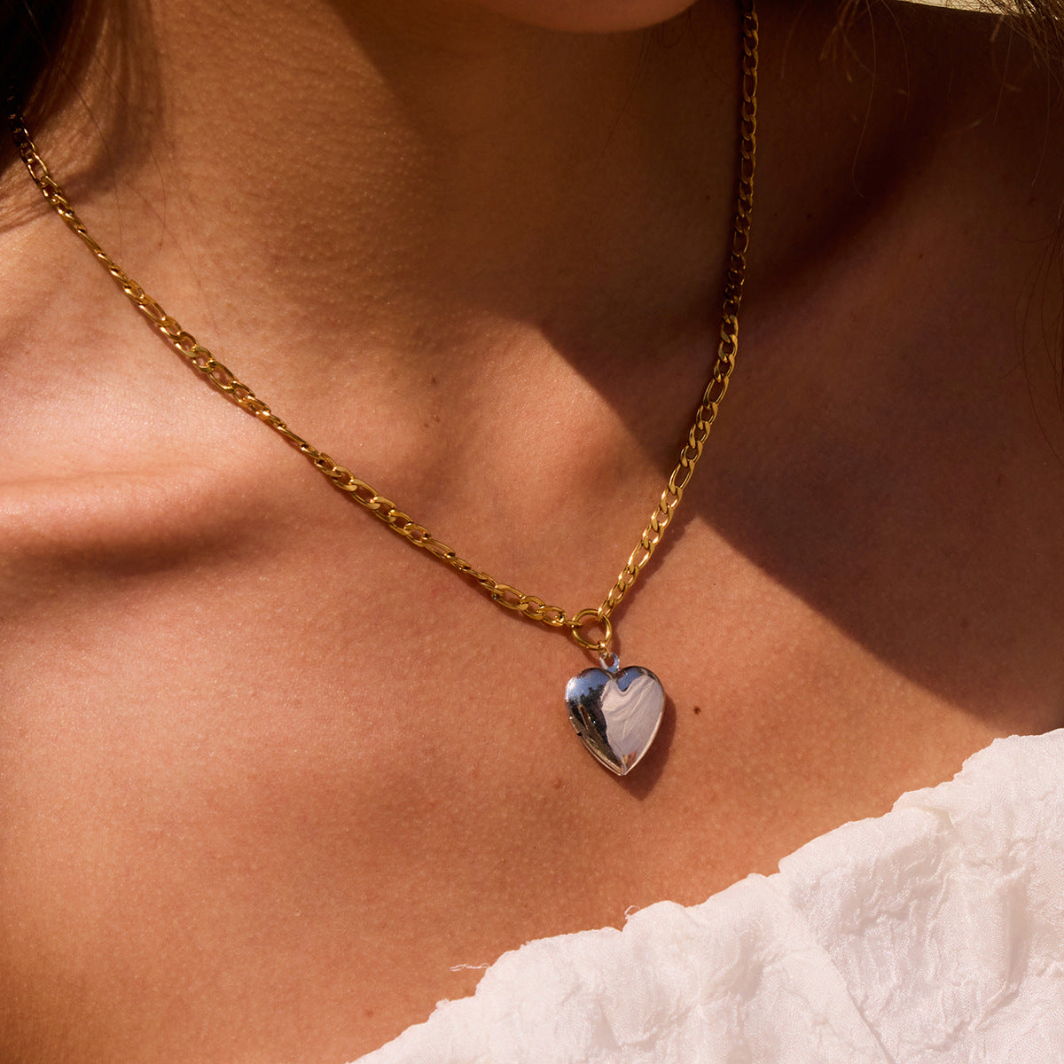 Wholesale Stainless Steel Color-free  Clavicle Chain Love Jewelry