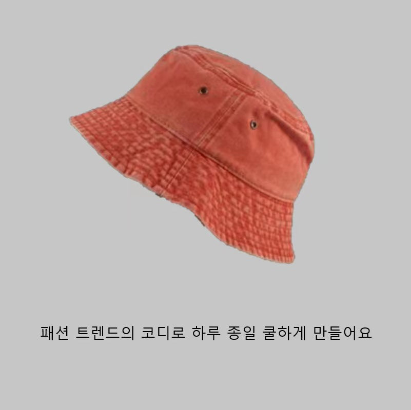 Wholesale Solid Color Washed Denim Bucket Hat