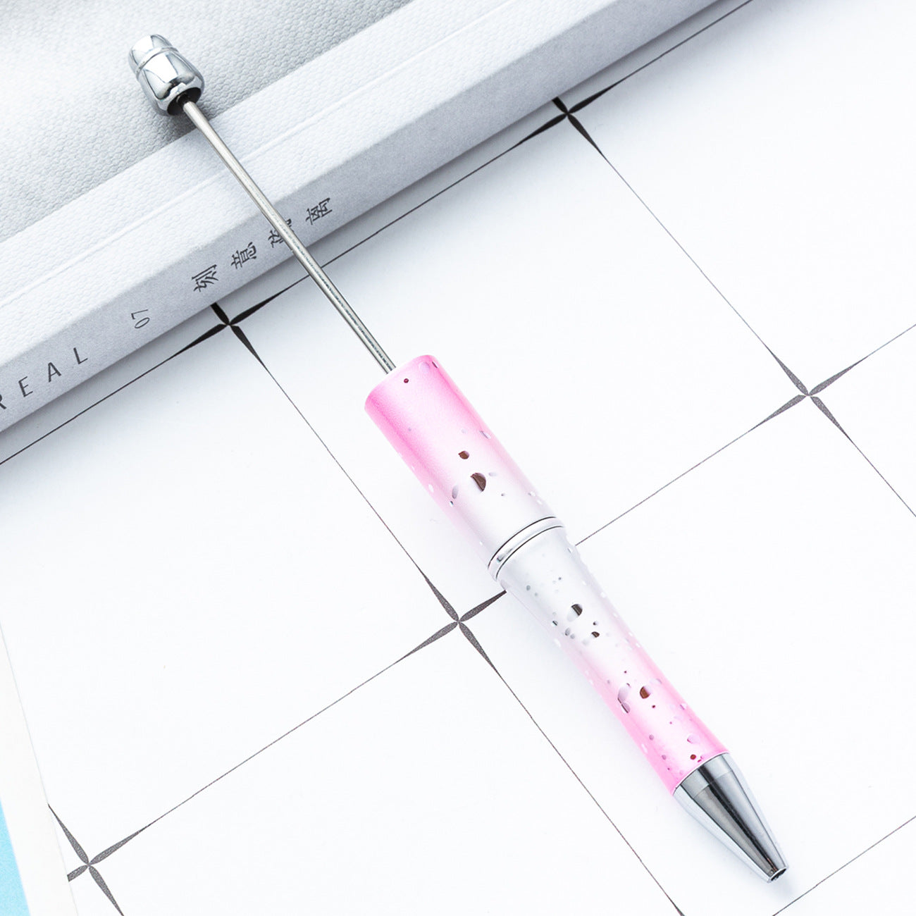 Wholesale diy starry sky beadable pen creative UV plating beadable pens