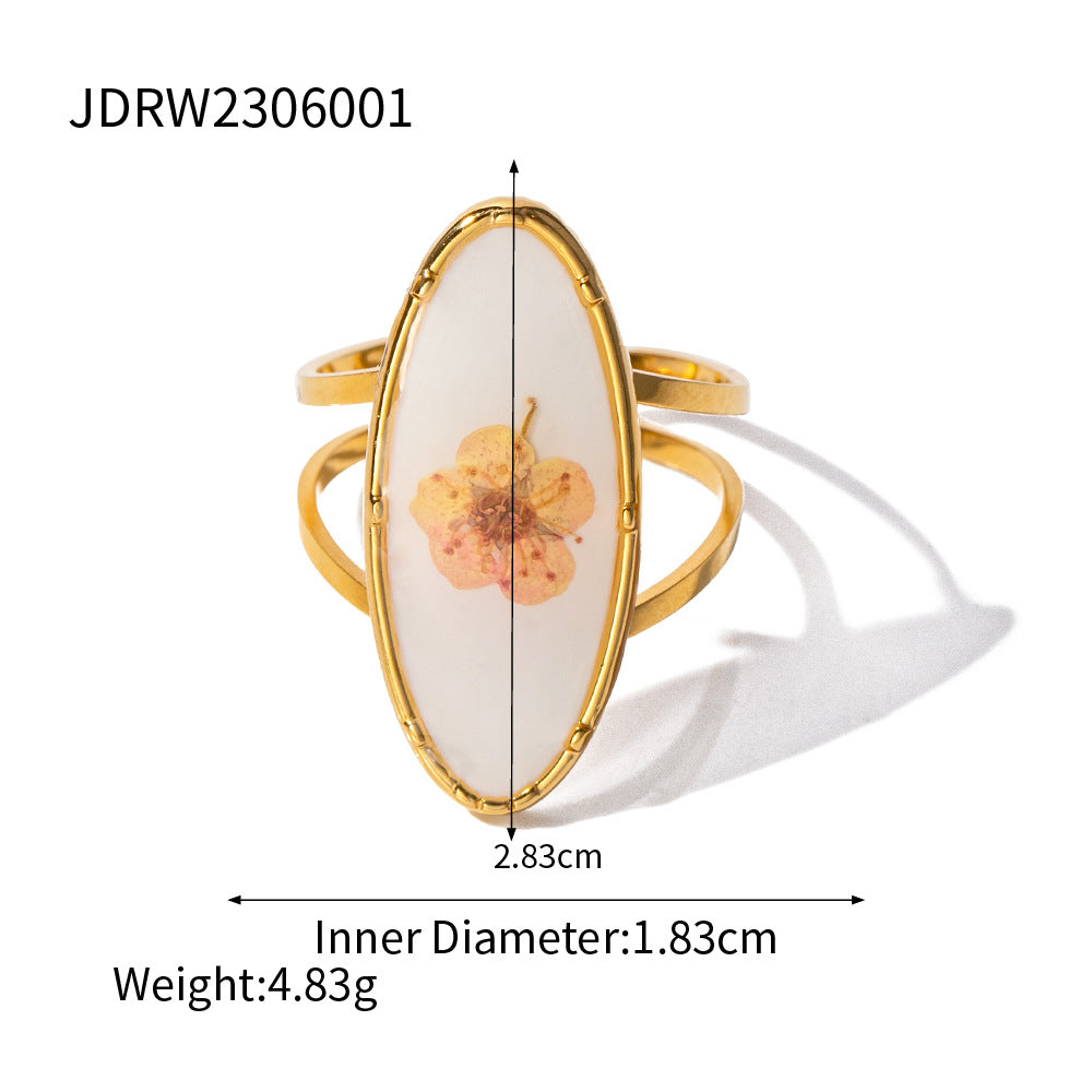 Wholesale Eternal Flower Series Stainless Steel Ring ACC-RS-Wanx001