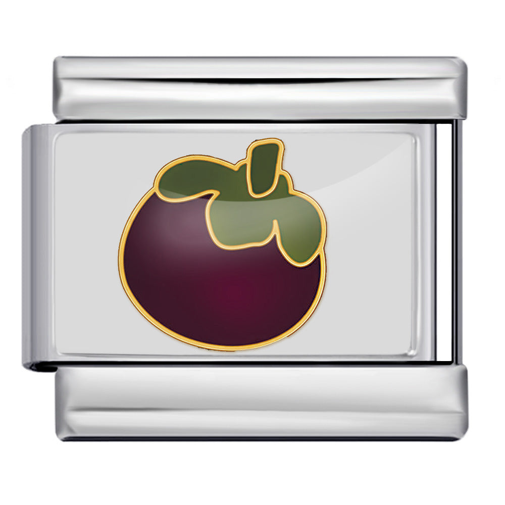 Wholesale  Italian Charm Bracelet 9mm DIY Fruit and Vegetable Series Creative Stainless Steel Composable Bracelet