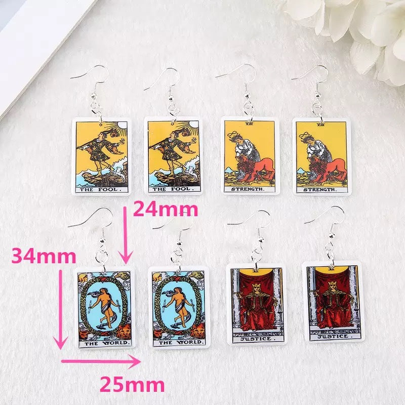 Wholesale  Carlo card game chess earrings  personality resin earrings
