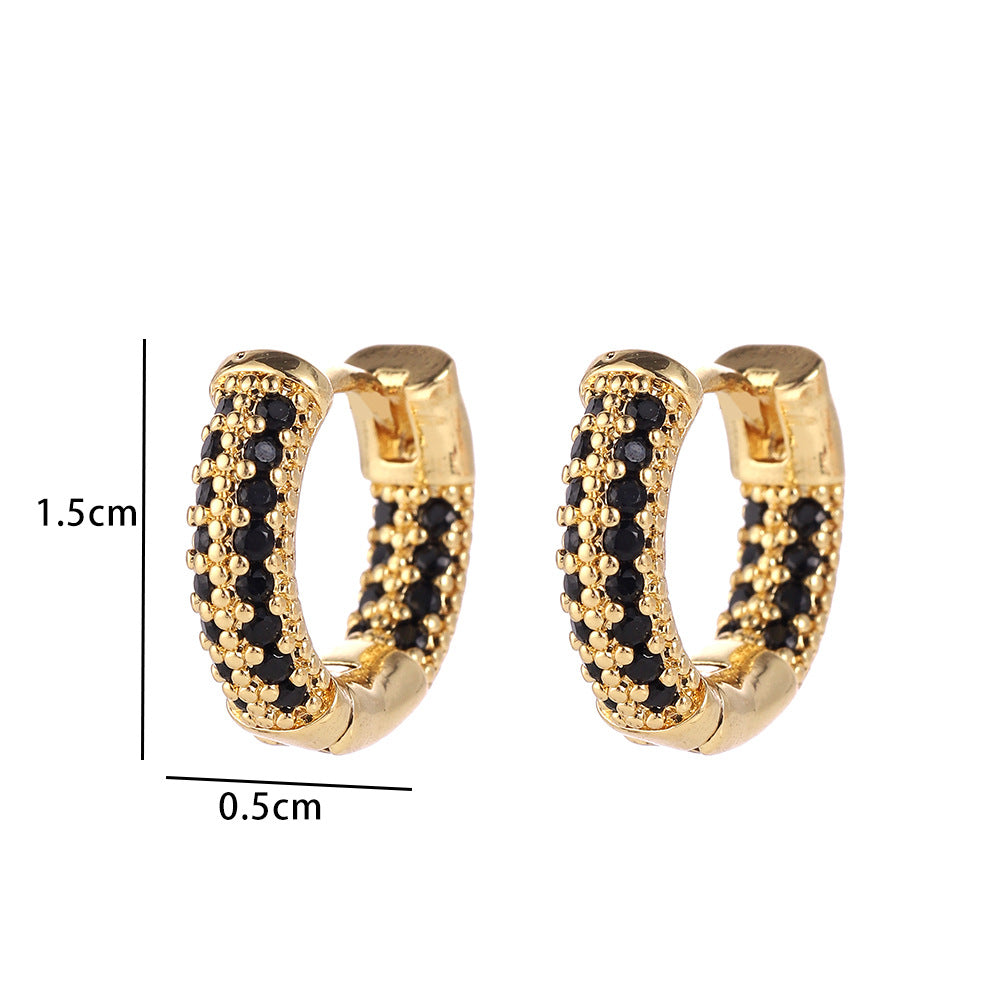 Wholesale Modern Butterfly Flower Earrings With Micro Set Zircon 18K Gold Plated Copper Fashion Party Gift Jewelry Accessory