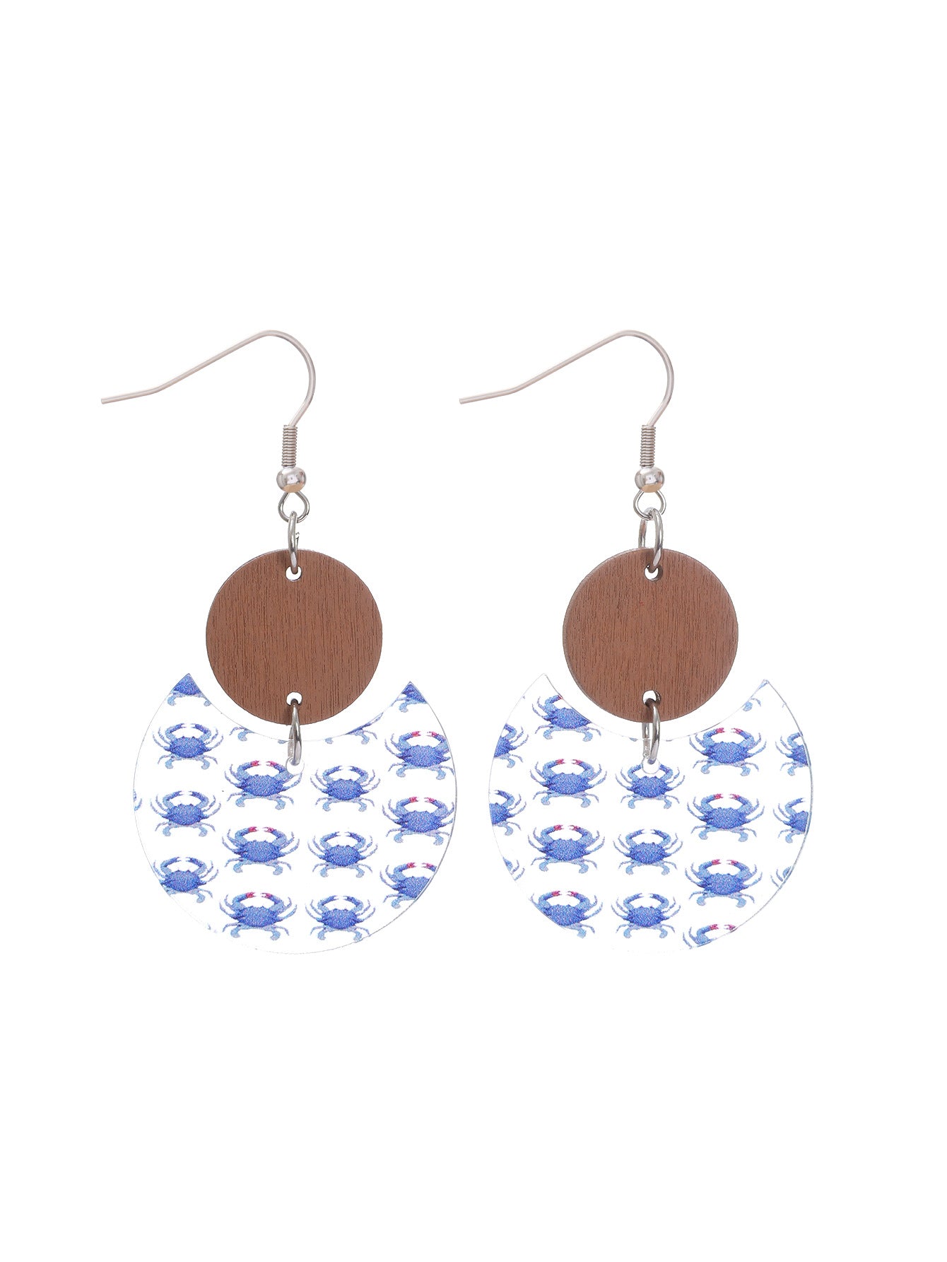 Wholesale  Butterfly Printing Acrylic Earrings