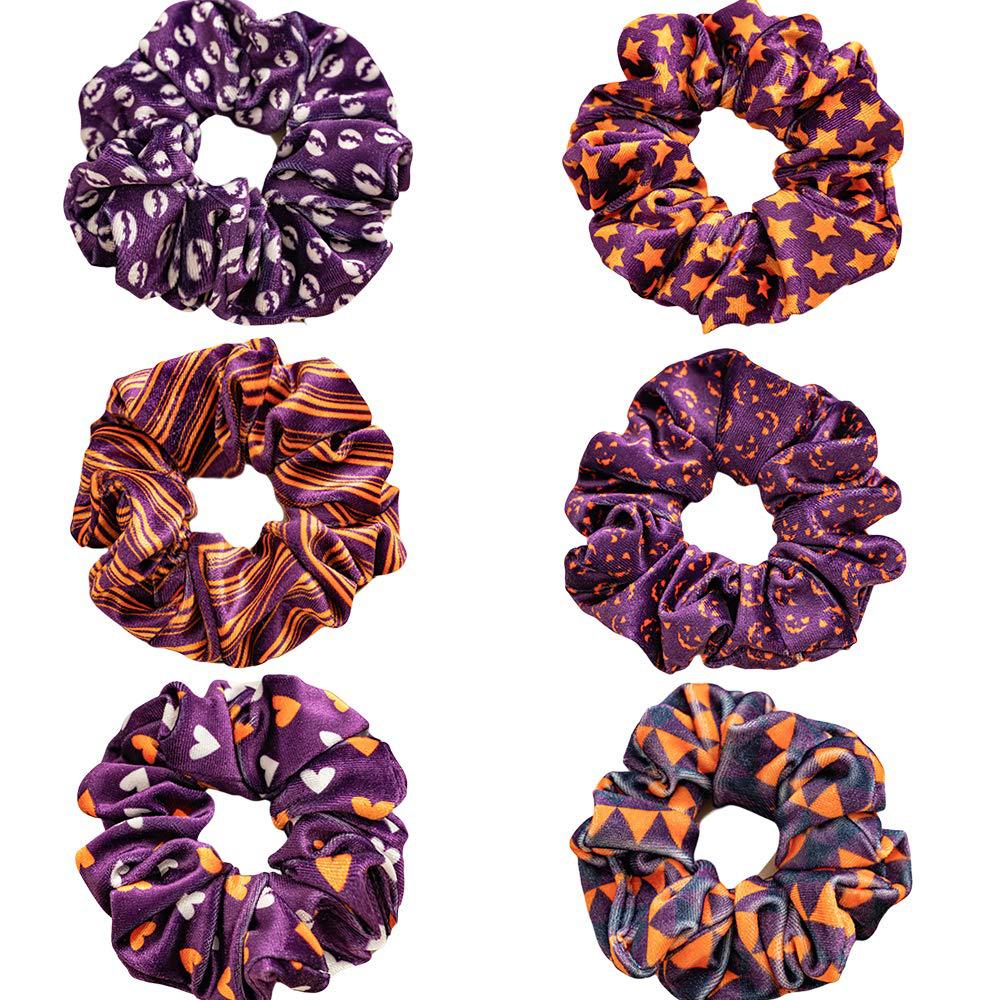 Wholesale 12pcs Halloween Series Flannel Large Intestine Hair Bands Hair Scrunchies ACC-HS-SanTai017