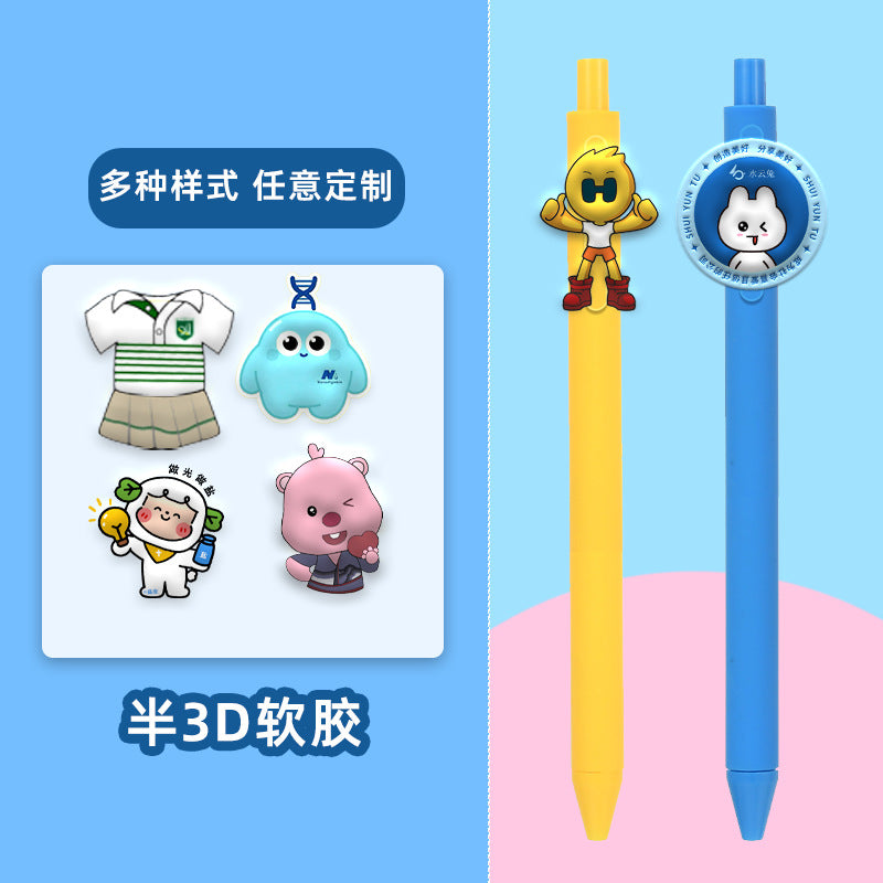 Wholesale Business office stationery gel pen custom printable LOGO custom acrylic latex sticker pen