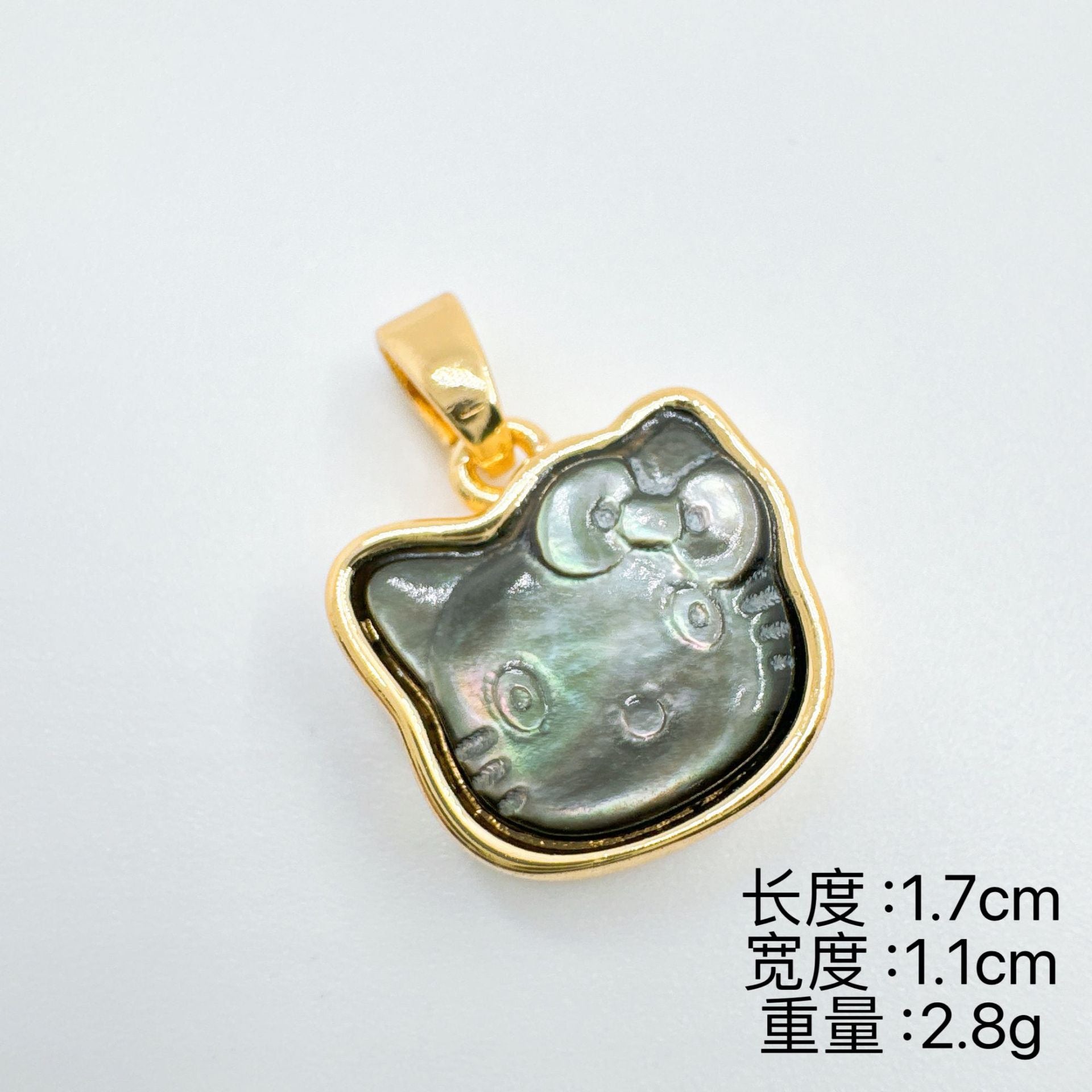 Wholesale Japanese Korean Style Mother of Pearl Cat Pendant Necklace