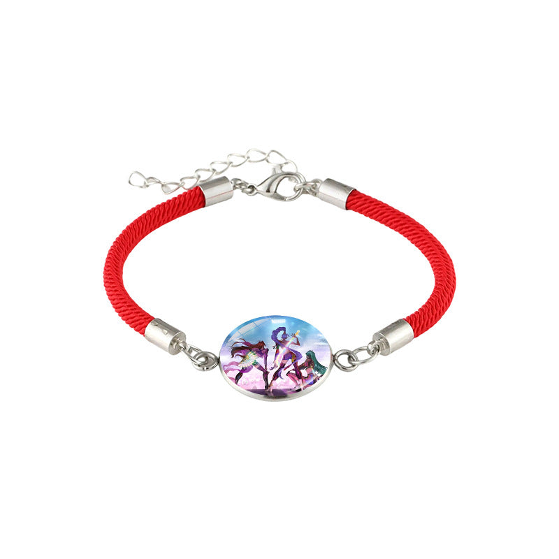 Wholesale kpop anime black and red bracelet