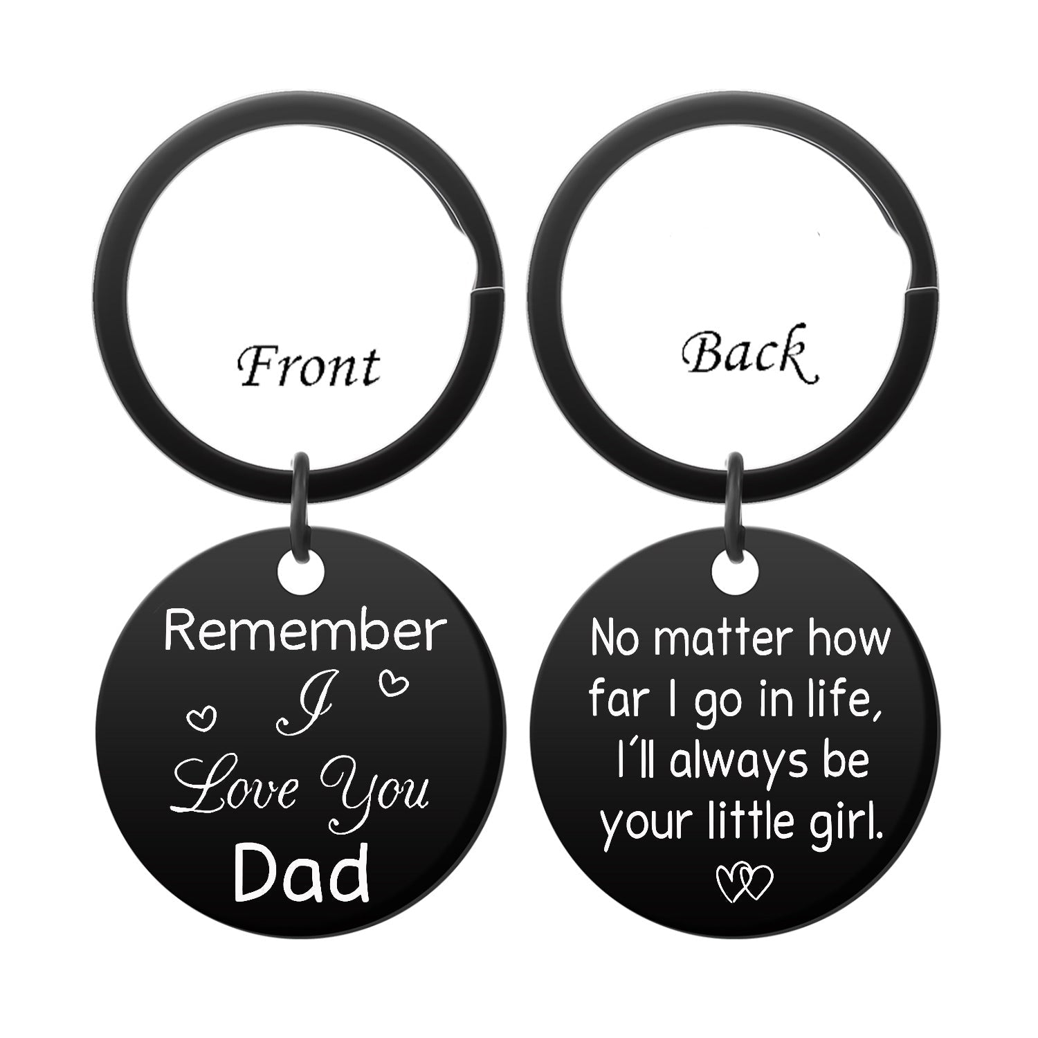 Wholesale Father's Day I Love Dad Stainless Steel Keychain