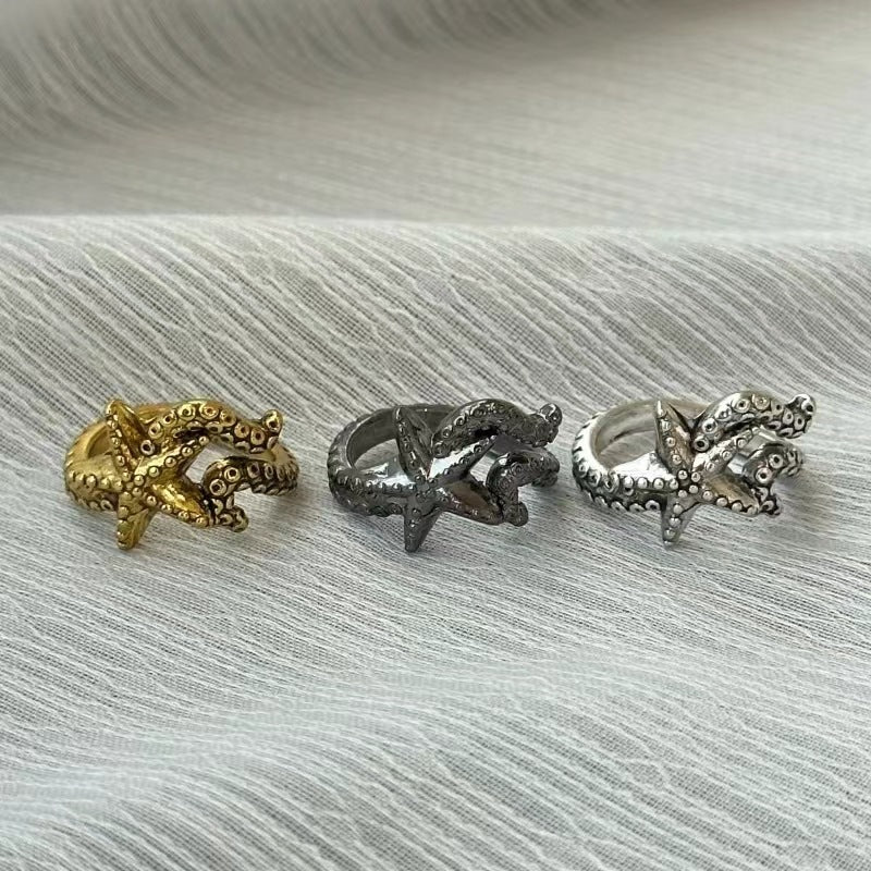 Wholesale  Retro Octopus Starfish Ring