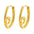 Wholesale  geometric oval stainless steel ear buckle  plated 18K gold knotted  earrings