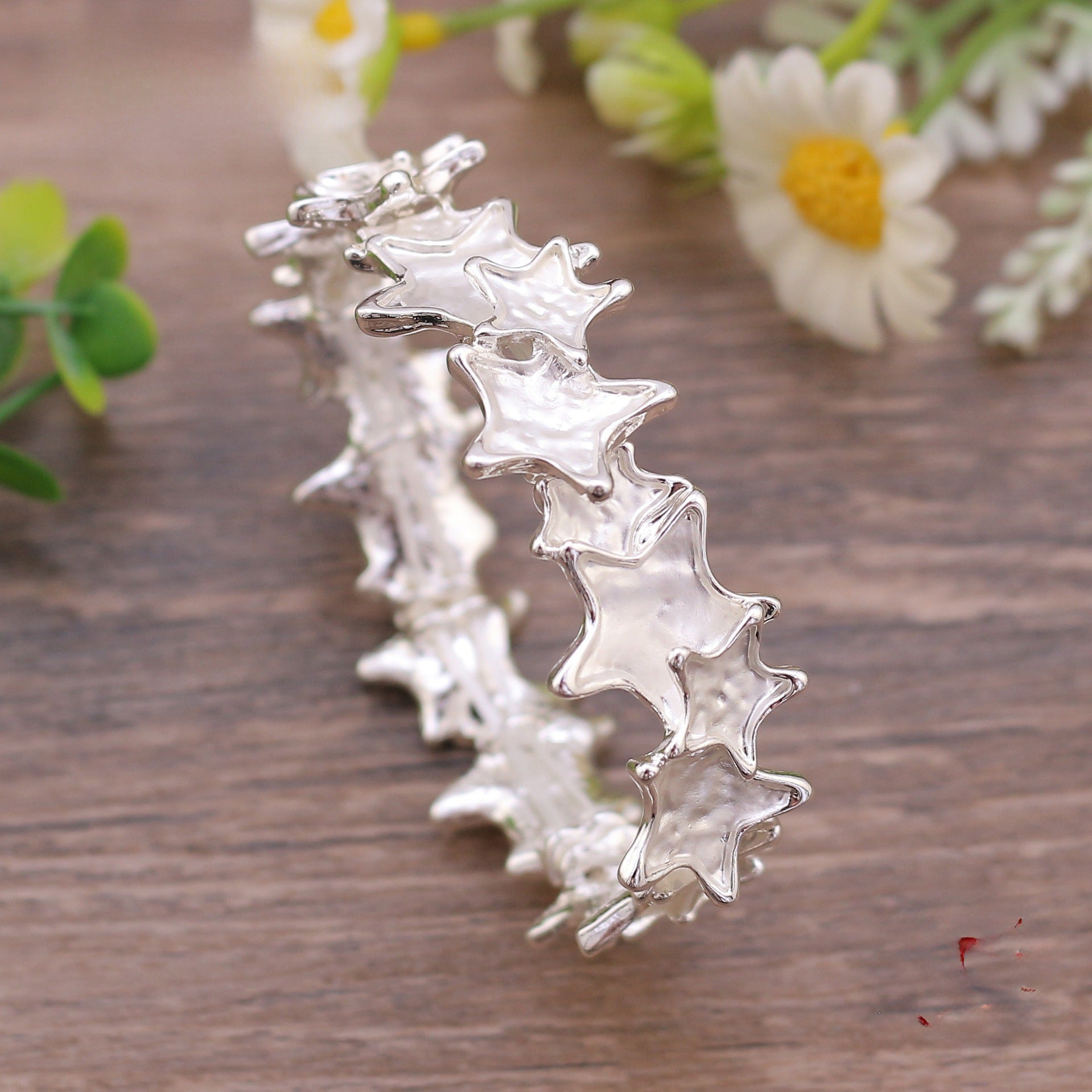 Wholesale Colorful Star Pattern Handmade Oil Painted Bracelet